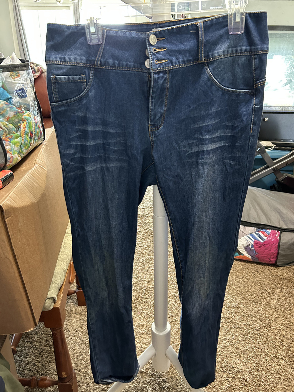 Sky Plus Women's Plus Size 2X Dark Wash Denim Jeans